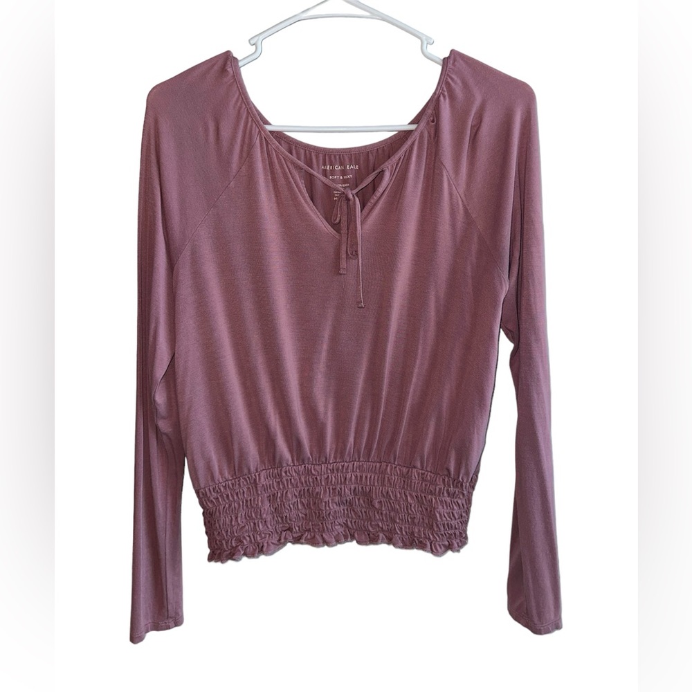 American Eagle Outfitters pink long sleeve shirt